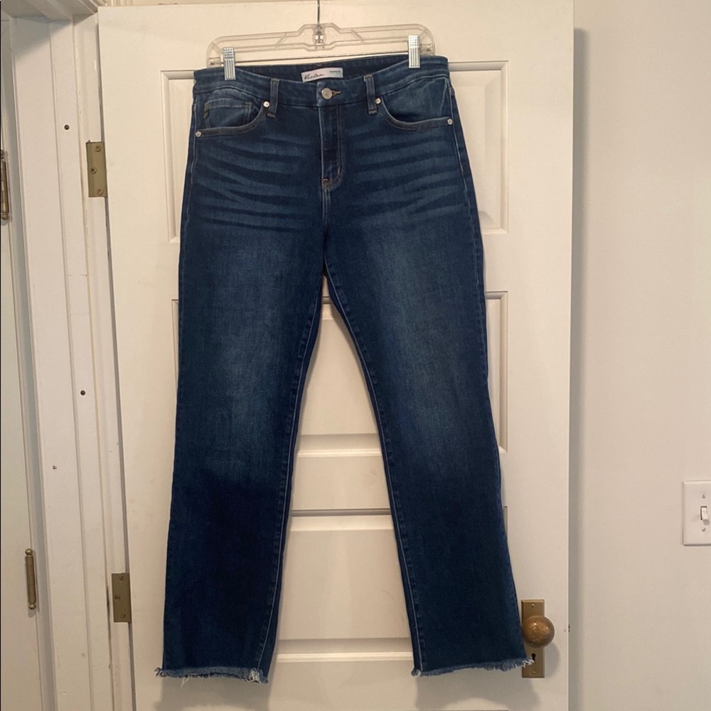 KanCan Women's Straight Leg Jeans - Dark Blue